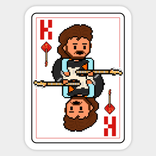 Pixelrockstars King of Diamonds Playing Card Sticker